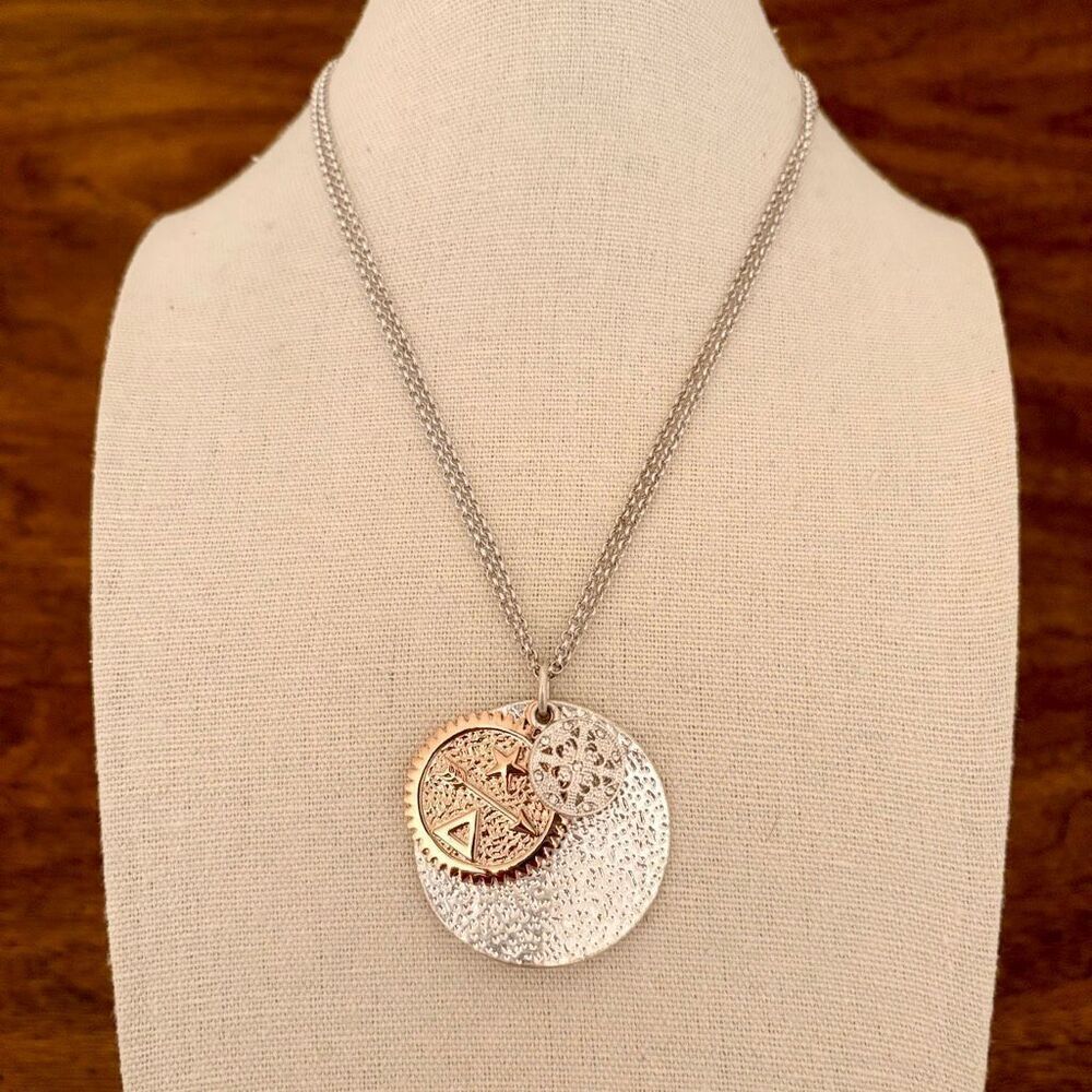 Park Lane | Charm Necklace | Two-Tone | 15” Adjustable
